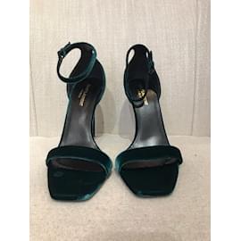Saint Laurent-SAINT LAURENT  Sandals T.eu 39.5 velvet-Green