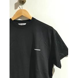 Balenciaga-BALENCIAGA Tops Camiseta.Internacional M Algodón-Negro