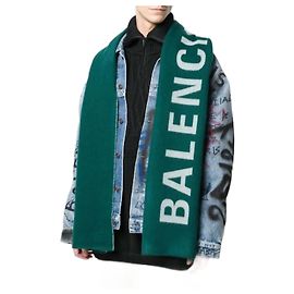 BALENCIAGA Sciarpe T.  WOOL Verde