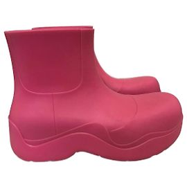 BOTTEGA VENETA Botas de tornozelo T.EU 37 Borracha Rosa