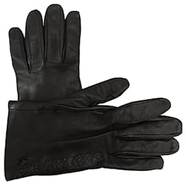 Luvas BALENCIAGA T.polegadas 8.5 couro de vaca Preto