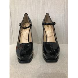 Saint Laurent-SAINT LAURENT  Heels T.eu 37 Patent leather-Black