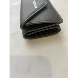 Balenciaga-BALENCIAGA  Wallets T.  Leather-Grey