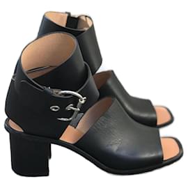Céline-CELINE  Sandals T.eu 37.5 Leather-Black