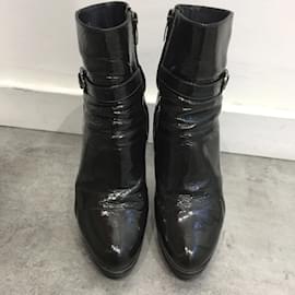 Sergio Rossi-SERGIO ROSSI  Ankle boots T.eu 36.5 Patent leather-Black