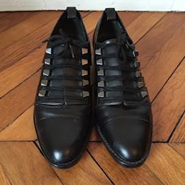 Alexander Wang-ALEXANDER WANG Chaussures à lacets T.UE 37 cuir de vachette-Noir