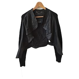 Yigal Azrouel-YIGAL AZROUEL  Jackets T.International S Leather-Black