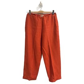 Hermès HERMES Pantalón T.Lino Internacional L Naranja