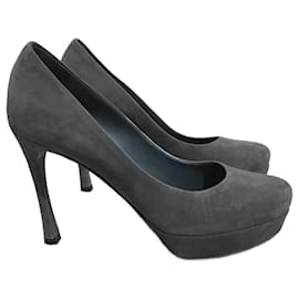 Saint Laurent-SAINT LAURENT  Heels T.eu 38 Suede-Grey