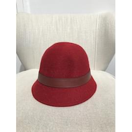 Hermès-HERMES  Hats T.cm 57 WOOL-Red