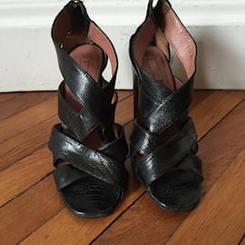 Alaïa-ALAIA  Sandals T.eu 36.5 Leather-Black