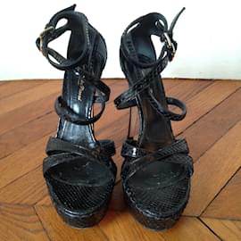 Gianvito Rossi-GIANVITO ROSSI  Sandals T.eu 38 Exotic leathers-Black