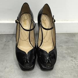 Yves Saint Laurent-YVES SAINT LAURENT  Heels T.eu 39.5 Patent leather-Black