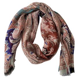Etro Echarpe de seda georgette com estampa paisley Multicor