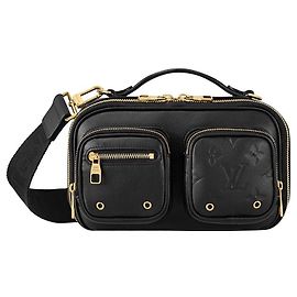 Louis Vuitton Borsa LV Utility nuova in pelle nera Nero