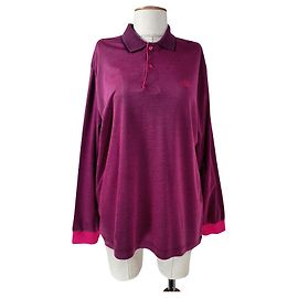 Top de manga longa Bogner roxo de algodão XL Rosa Roxo