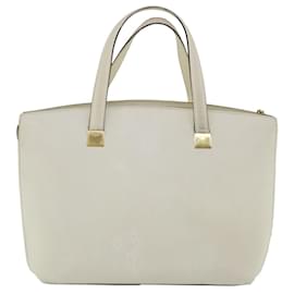 Céline-CELINE Shoulder Bag Leather White Auth 37091-White