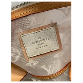 Louis+Vuitton+Lockit+East+West+Shoulder+Bag+White+Monogram+Transparent+Fabric+Leather  for sale online