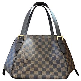 Louis Vuitton Belem MM Handtasche Braun Stoff Braun