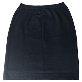 Autre Marque Midi skirt in pure virgin wool Size M Blue