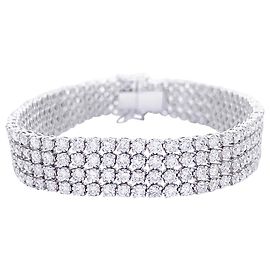 inconnue Pulsera de oro blanco, diamantes. Otro
