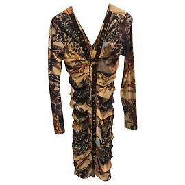 Roberto Cavalli Kleid Hellbraun Hellbraun