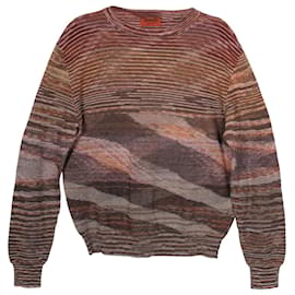 Missoni-Missoni Space-Dyed Sweatshirt aus brauner Baumwolle-Braun