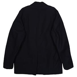 Acne-Acne Studios Single-Breasted Jacket in Navy Blue Cotton-Blue,Navy blue