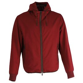 Ermenegildo Zegna Reversible Hooded Jacket in Red Polyester Red