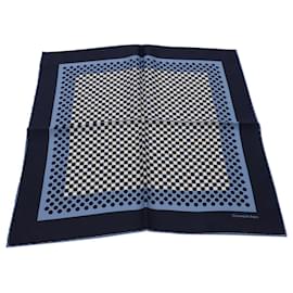 Ermenegildo Zegna-Ermenegildo Zegna Polka Dot Pocket Square in Blue Silk-Blue