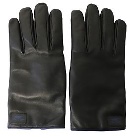 Gucci Handschuhe mit gestricktem Kaschmirfutter aus schwarzem Leder Schwarz