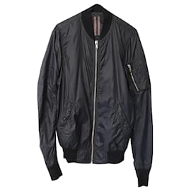 Rick Owens Bomber Jacket in Black Nylon Polyamide Black