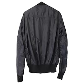 Rick Owens-Rick Owens Bomber Jacket in Black Nylon Polyamide-Black