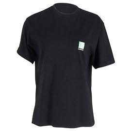 Camiseta Balenciaga Organic BB Logo em Algodão Preto Preto