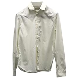 Gucci-Gucci Button Down College Shirt in Ivory Cotton-White,Cream