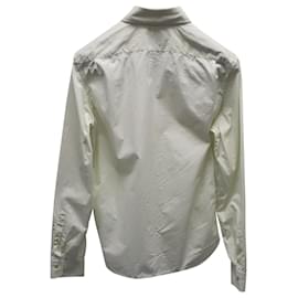 Gucci-Gucci Button Down College Shirt in Ivory Cotton-White,Cream