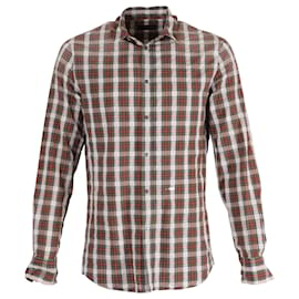 Dsquared2-Dsquared2 Checkered Shirt with Elbow Patch in Multicolor Cotton-Other