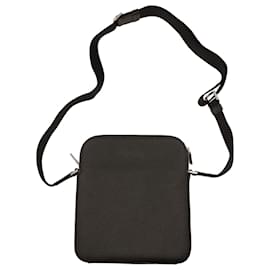 Hugo Boss-Boss Crosstown Mini Messenger Bag in Black Leather-Black