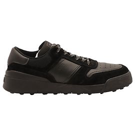 Tod's Baskets Basses à Empiècements en Cuir Noir Noir