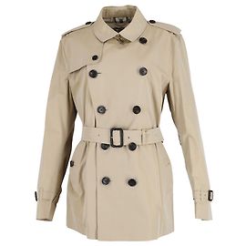 Burberry Britton Mittellanger Trenchcoat aus beiger Baumwolle Beige