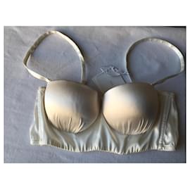 La Perla-Reggiseno in seta La Perla 90 B-Bianco sporco