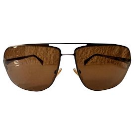 Giorgio Armani Lunettes de soleil métal bronze Bronze