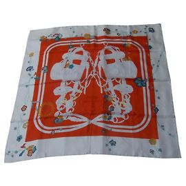 Hermès Flower Straps Silk Scarf 90/90 Multiple colors
