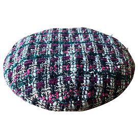 Basco Flore in tweed multicolore Maison Michel T. S - Nuovo Multicolore