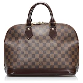 Louis Vuitton-Louis Vuitton Brown Damier Ebene Alma PM-Marron