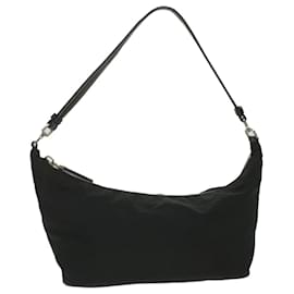 Prada-PRADA Accessory Pouch Nylon Black Auth 37131-Black