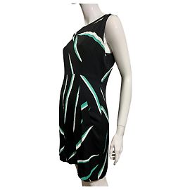 Diane Von Furstenberg Robe Droite "Carpreena Mini" DvF Noir Blanc Vert