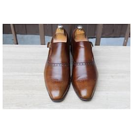 Berluti-BERLUTI SHOE WITH LEATHER BUCKLE 9,5 / 43,5 EXCELLENT CONDITION MEN'S SHOES 2015 €-Brown