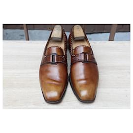 Berluti-BERLUTI MOCCASIN BROWN LEATHER 9,5 / 43,5 EXCELLENT CONDITION MEN'S SHOES 1689 €-Brown