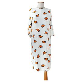 Robe en crêpe Roseburg Ganni Multicolore
